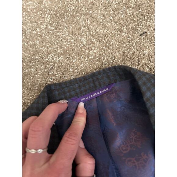 Ted Baker London Endurance jacket sport blazer suit black gray 42R 100% wool - Picture 6 of 13